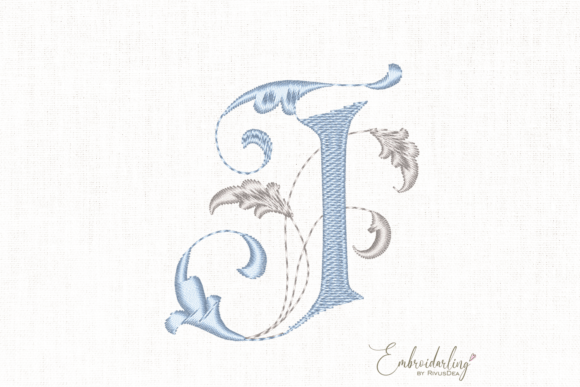 Baby Shower J Monogram Embroidery