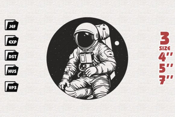 Galactic Astronaut Embroidery