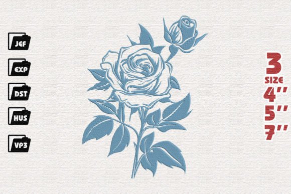 Rose Flower Embroidery